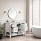 James Martin Vanities Breckenridge 48in Single Vanity, Bright White w/ 3 CM Carrara Marble Top 330-V48-BW-3CAR - alternate 2